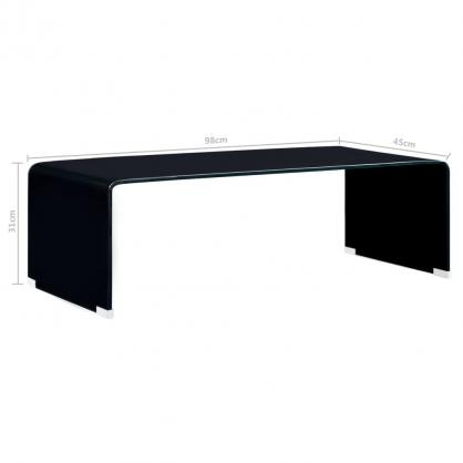 1 VidaXL Hrdat glas Soffbord 98x45x31 cm svart