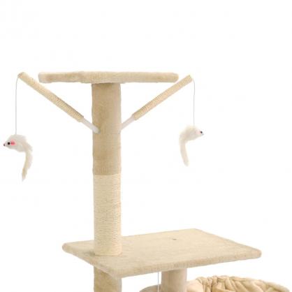 1 VidaXL Kattmbel Kattrd med klspelare i sisal 230-250 cm beige