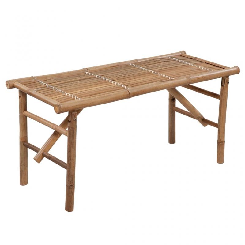 1 VidaXL Trdgrdsbnk bambu hopfllbar med dyna 118 cm bambu gr