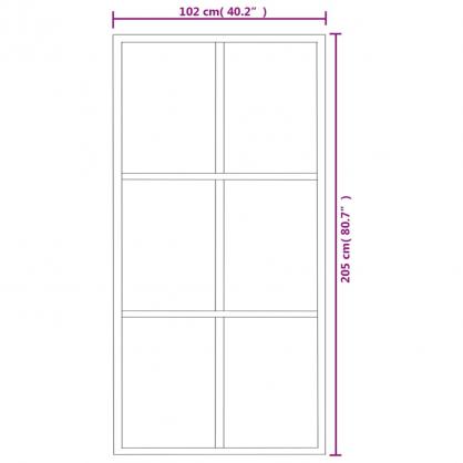 1 VidaXL Skjutdrr ESG-glas och aluminium 102x205 cm svart