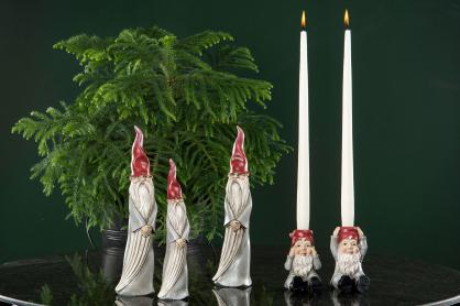 1 A Lot decoration Ljusstake Tomte Kronljus Mix 2-pack