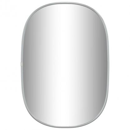 1 VidaXL Vggspegel oval silver 50x35 cm