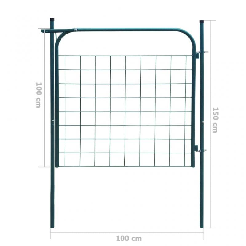 1 VidaXL Trdgrdsgrind grn 100x100 cm