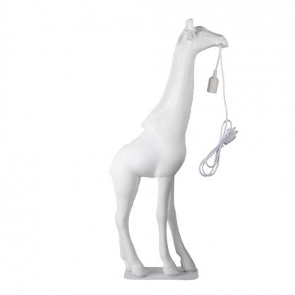 1 Clayre Eef Golvlampa Giraffe 48x18x99 Cm Vit Polyresin