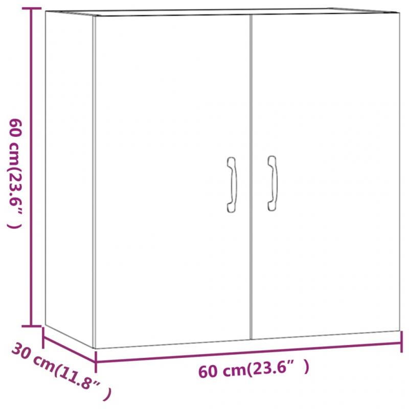 1 VidaXL Vggskp rkfrgad ek 60x31x60 cm konstruerat tr