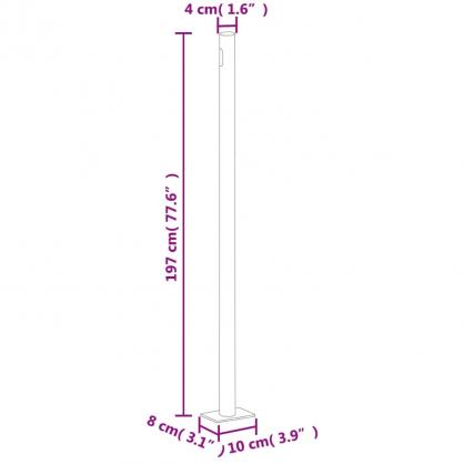 1 VidaXL Infllbar sidomarkis fr uteplats bl 200x600 cm