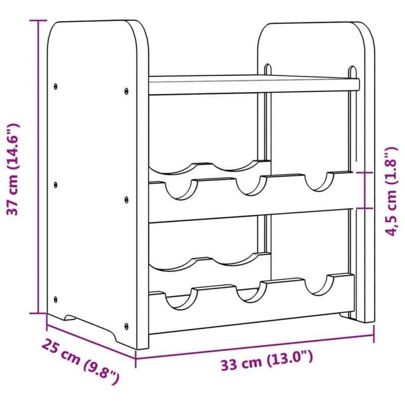 1 VidaXL Vinstll med hylla 33x25x37 cm massiv furu