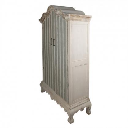 1 Clayre Eef XXXXX Skp 125x46x191 Cm Beige Bl Tr Frvaringsskp