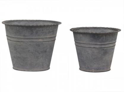 1 Chic Antique Blomkruka Inomhus H10 / 13 cm antik zink 2-pack