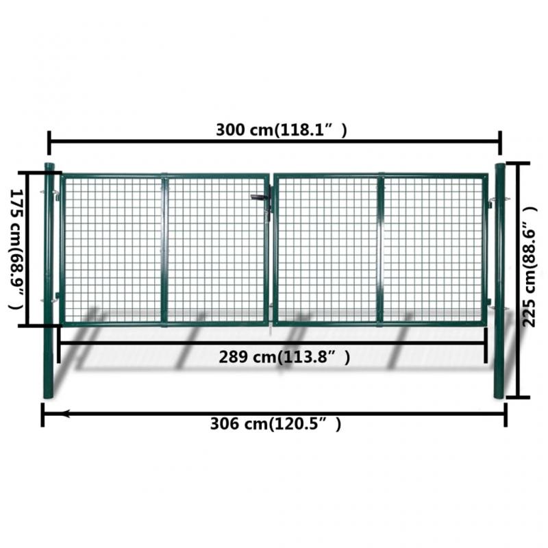 1 VidaXL Ntad stngselgrind 289 x 175 cm / 306 x 225 cm