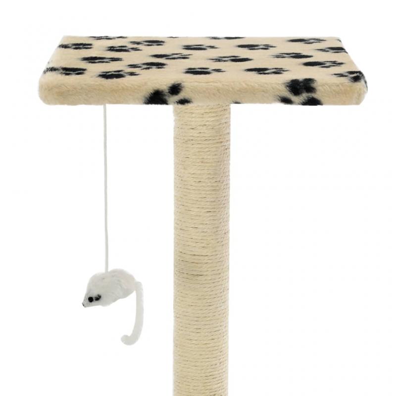 1 VidaXL Kattmbel Klstrd med sisalpelare 95 cm tassavtryck beige