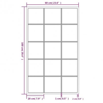 1 VidaXL Vggspegel svart 100x60 cm metall