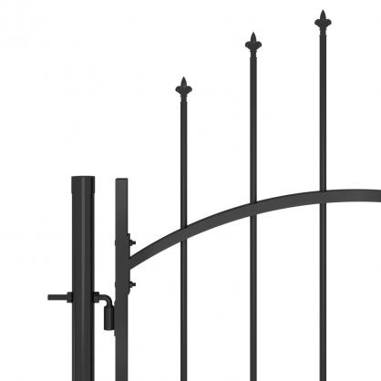 1 VidaXL Trdgrdsgrind stl svart 1x2,2 m