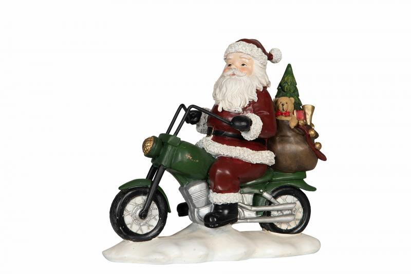 1 A Lot decoration Juldekoration Tomte P Moped Poly 22,5x11x21cm