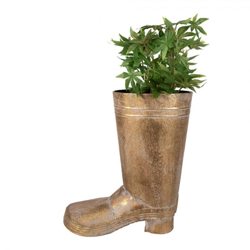 1 Clayre Eef Blomkruka Inomhus Stvel 37 Cm Guldfrgad metall