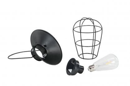 1 A Lot decoration Lampa/Solcell Led Pinne Svart Ant. 22x64cm