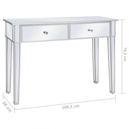 1 VidaXL Konsolbord spegel MDF och glas 106,5x38x76,5 cm