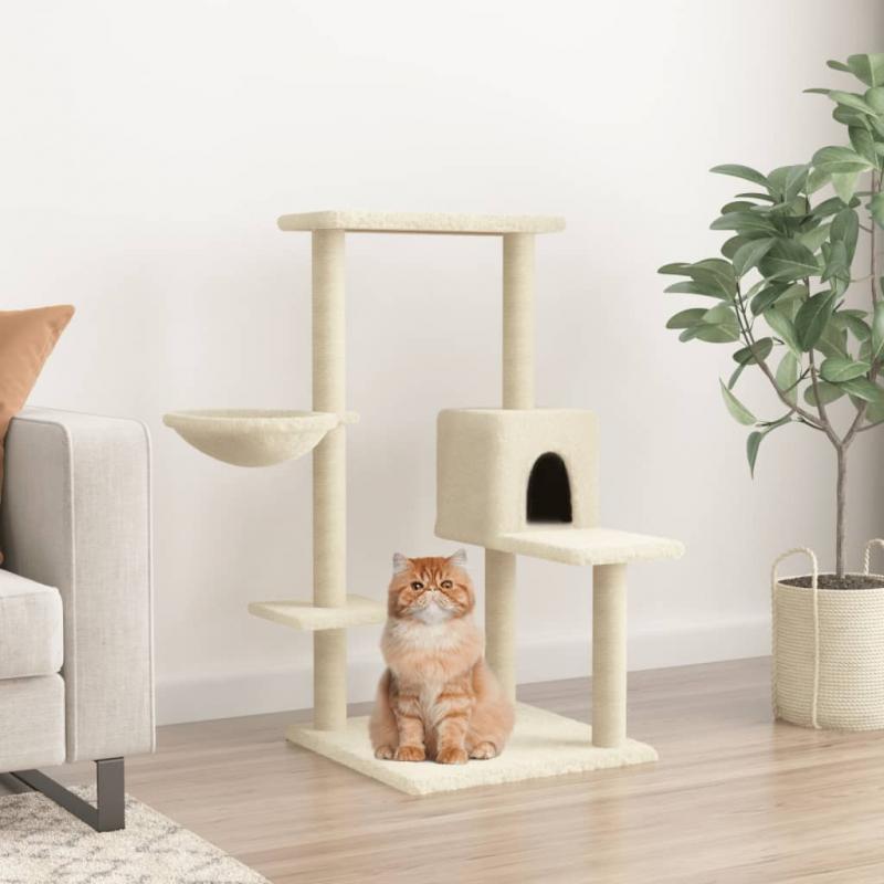 1 VidaXL Kattmbel Klstrd med klspelare sisal grddvit 96 cm