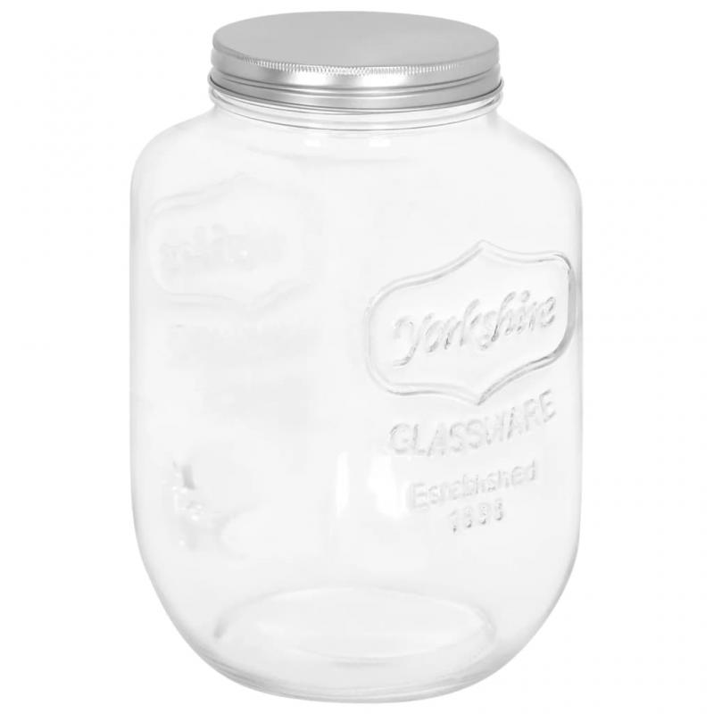 1 VidaXL Glasbehllare med tappkran 8050 ml glas