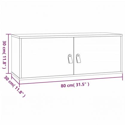 1 VidaXL Vggskp 80x30x30 cm massiv furu