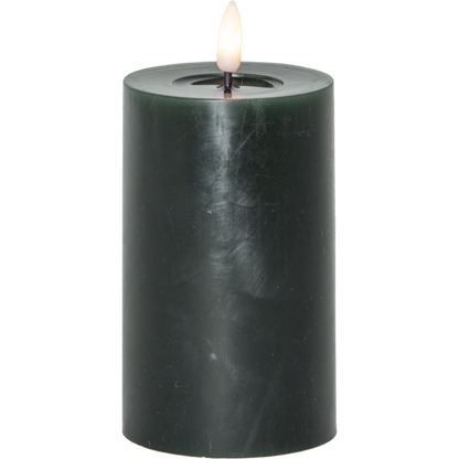 LED Blockljus Flamme Flow Grön 15 cm