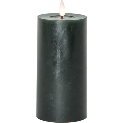 LED Blockljus Flamme Flow Grön 17,5 cm