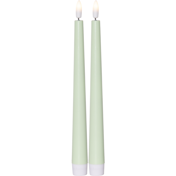 LED Antikljus 2-pack Flamme Candy Grön