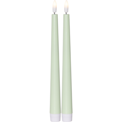 LED Antikljus 2-pack Flamme Candy Grön