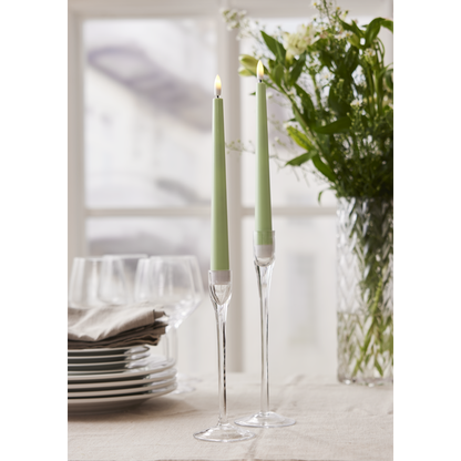 LED Antikljus 2-pack Flamme Candy Grön