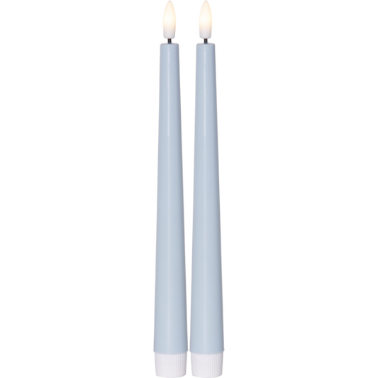 LED Antikljus 2-pack Flamme Candy Blå