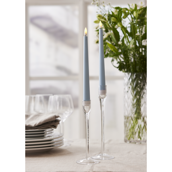 LED Antikljus 2-pack Flamme Candy Blå