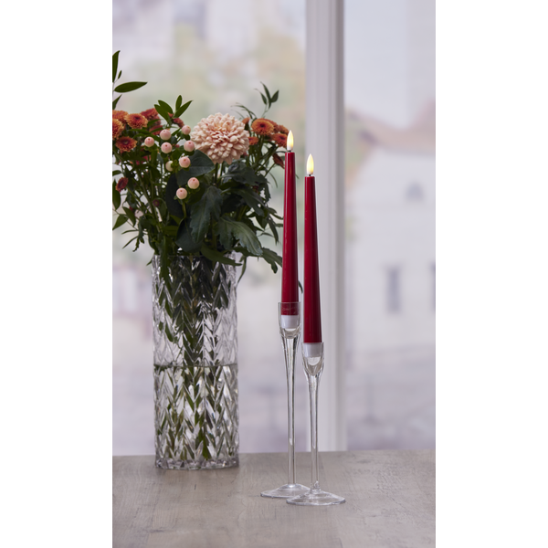 LED Antikljus 2-pack Flamme Candy Röd