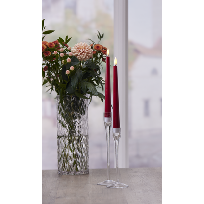 LED Antikljus 2-pack Flamme Candy Röd