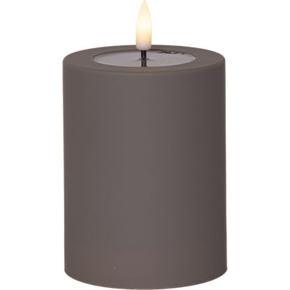 LED Blockljus UTOMHUS Flamme Soft Mullvad 12,5 cm