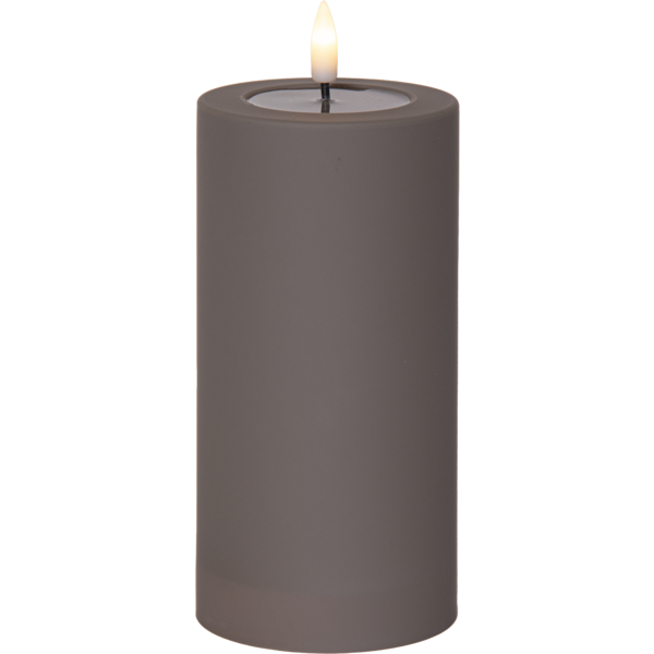 LED Blockljus UTOMHUS Flamme Soft Mullvad 17,5 cm