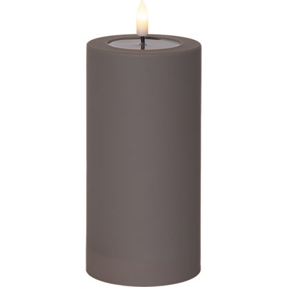 LED Blockljus UTOMHUS Flamme Soft Mullvad 17,5 cm