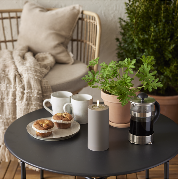 LED Blockljus UTOMHUS Flamme Soft Mullvad 17,5 cm