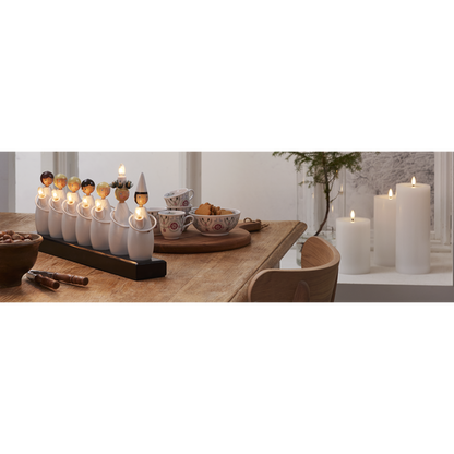 Adventsljusstake Luciatåg 48x7x22 cm