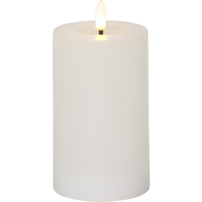 LED Blockljus Flamme Flow Vit 15 cm