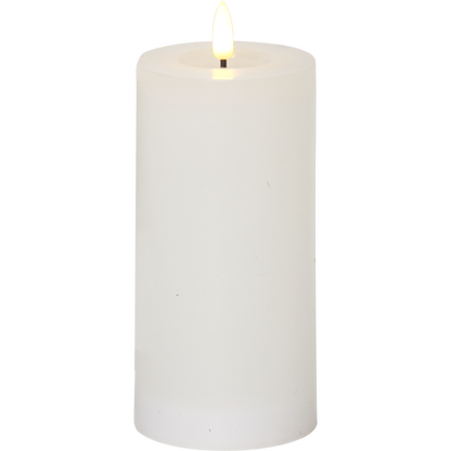 LED Blockljus Flamme Flow Vit 17,5 cm