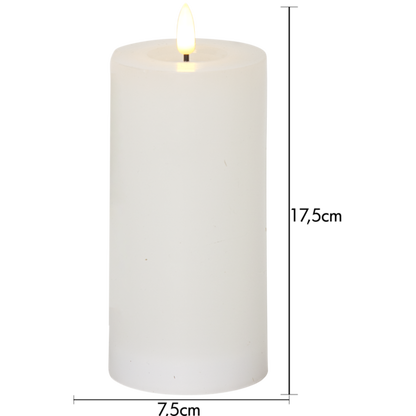 LED Blockljus Flamme Flow Vit 17,5 cm