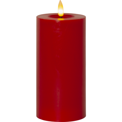 LED Blockljus Flamme Flow Röd 17,5 cm