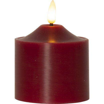 LED Blockljus Flamme Top Röd 9,5 cm