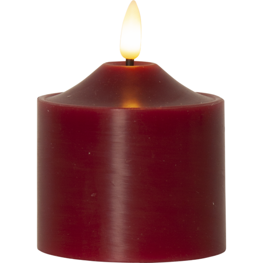 LED Blockljus Flamme Top Röd 9,5 cm