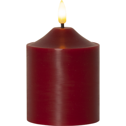 LED Blockljus Flamme Top Röd 12 cm