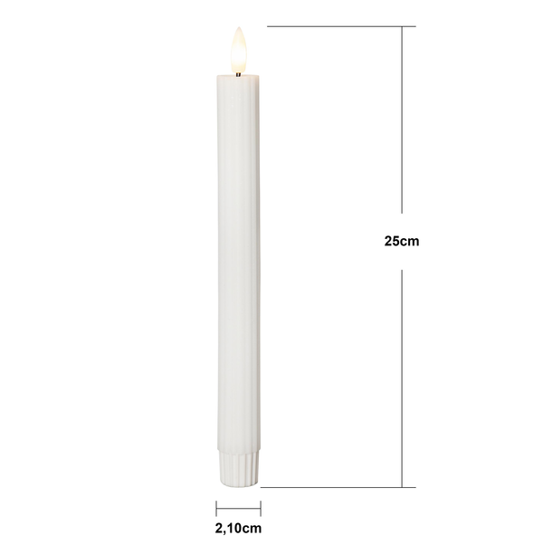 LED Antikljus 2-pack Flamme Stripe 25 cm