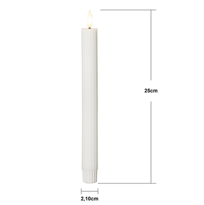 LED Antikljus 2-pack Flamme Stripe 25 cm