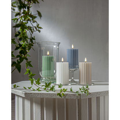 LED Blockljus Flamme Stripe Grön 15 cm