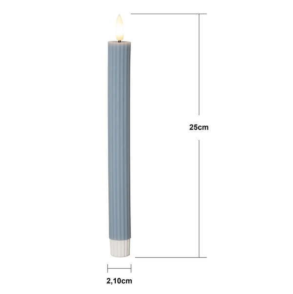 LED Antikljus 2-pack Flamme Stripe 25 cm