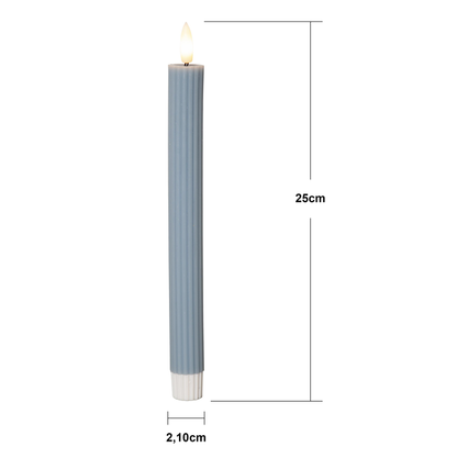 LED Antikljus 2-pack Flamme Stripe 25 cm